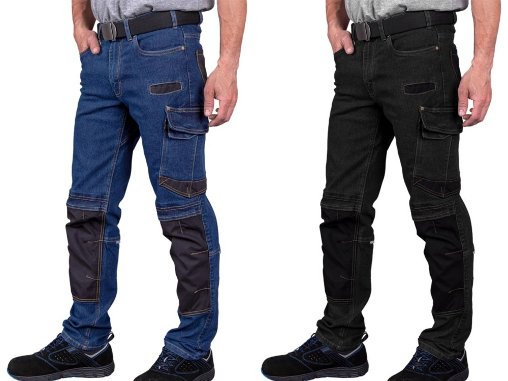 Bild 1 von DENIM Arbeitshose Stretch-Jeans (Schwarz / Blau) [Zum Auswählen: 46-60]  / (Art) 46 Blau