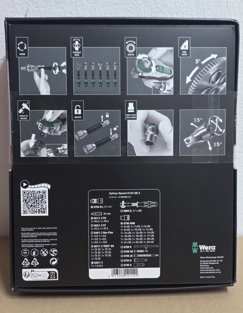 Bild 1 von WERA Steckschlüssel-Satz 'Zyklop Speed' (43-teilig, 3/8") '8100 SB 2'