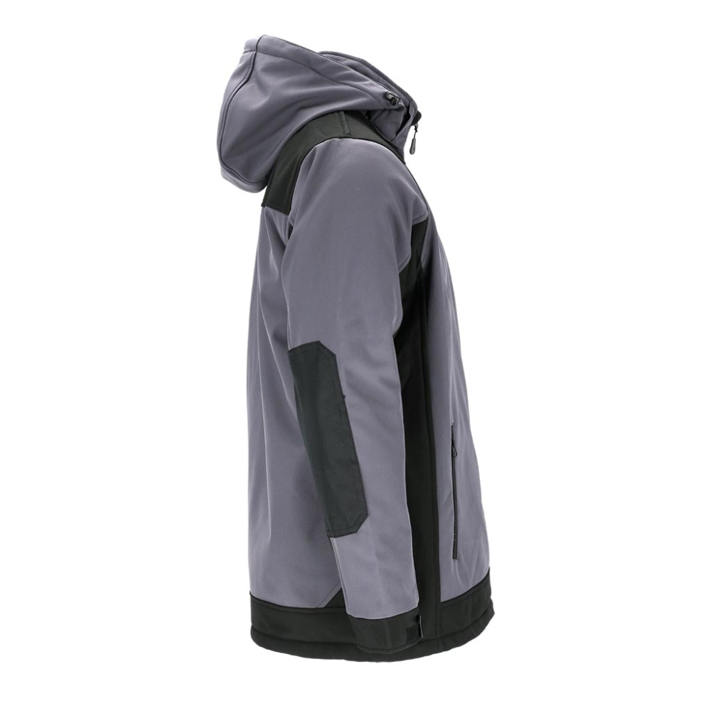 Bild 1 von FORECO Winter-Softshell-Schutzjacke „WSH“ (260 g/m², Schwarz/Grau) [Gr. wählbar]