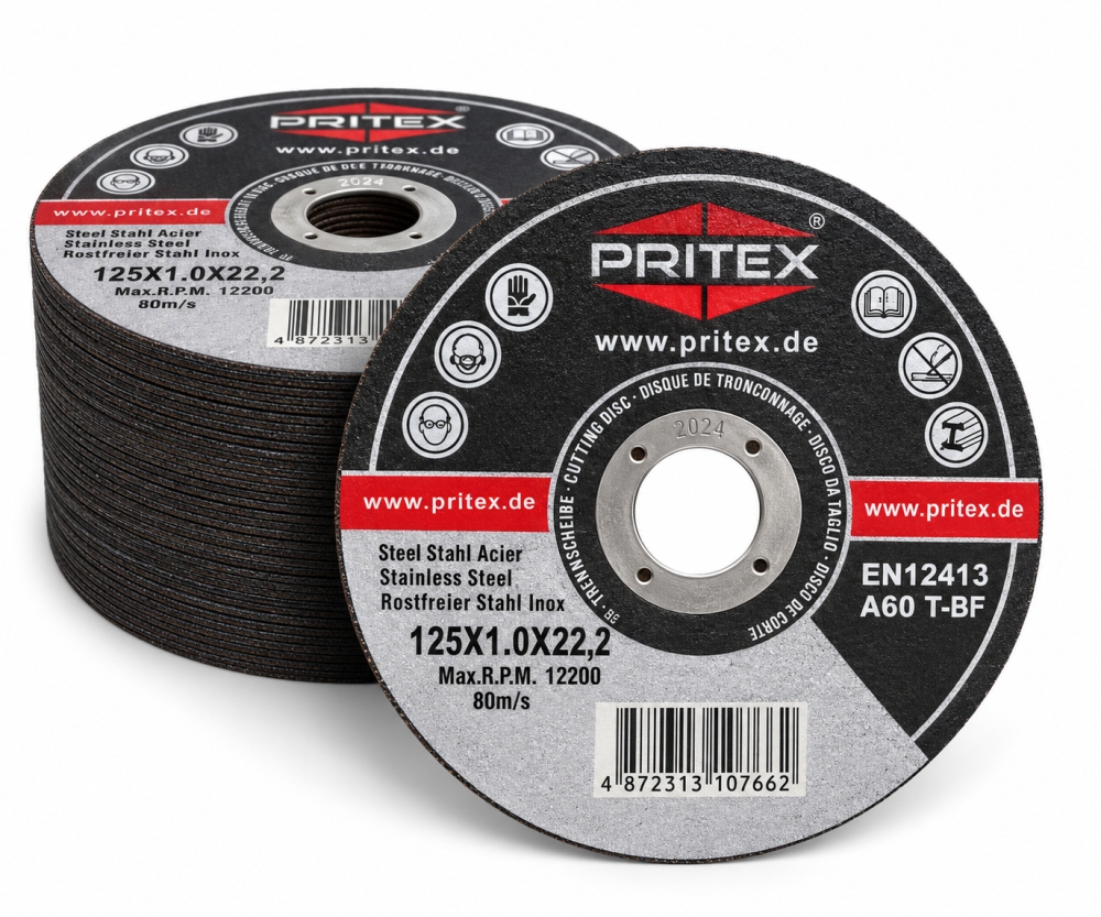 Bild 1 von 100x PRITEX Metalltrennscheiben (Ø 125 x 1,0 x 22,23 mm)