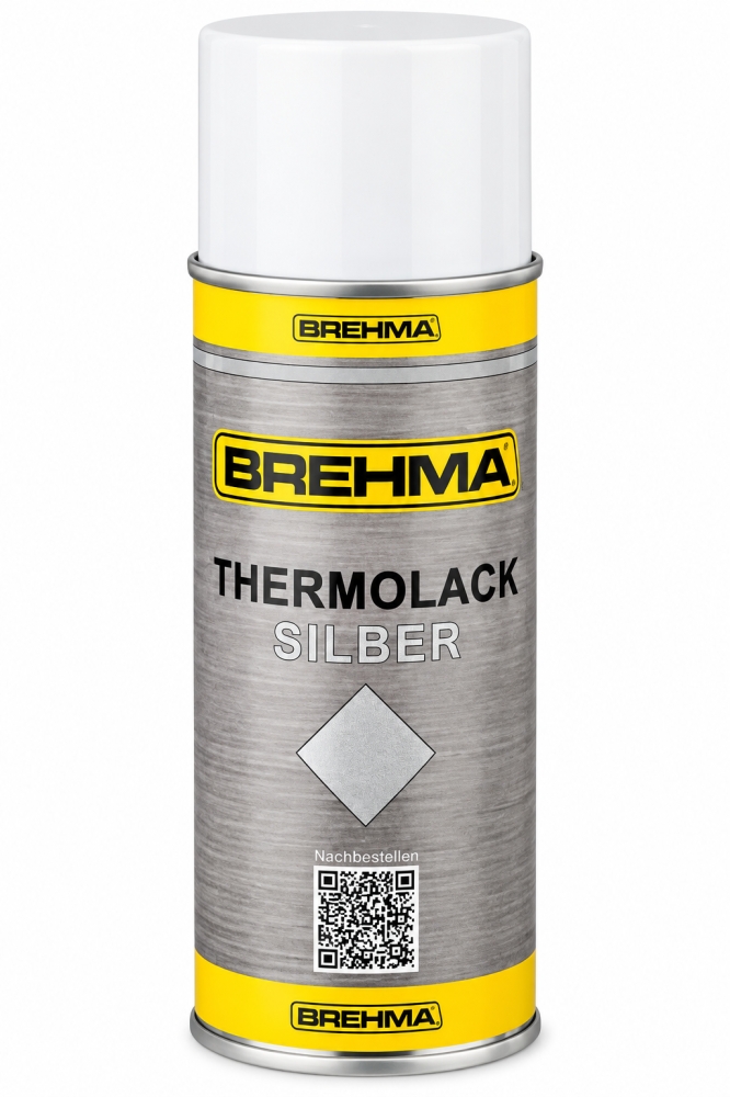 Bild 1 von BREHMA Thermolack Silber 400 ml (hitzebeständig bis 600 °C, Ofen- & Auspufflack) 90608