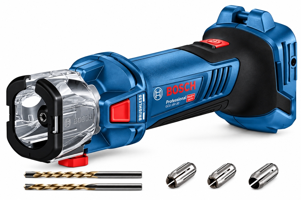 Bild 1 von BOSCH Professional Akku-Trockenbaufräse 'GCU 18V-30' 18 V, 30.000 U/min (ohne Akku) 06019K8000