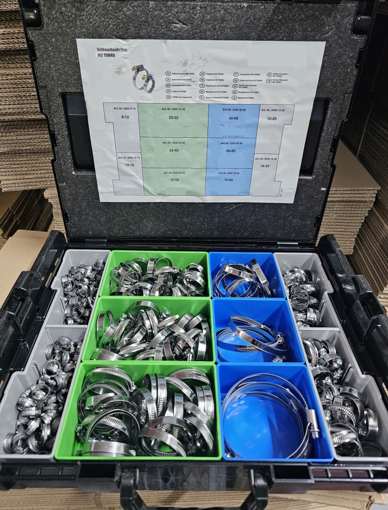 Bild 1 von SORTIMO L-BOXX gefüllt mit Schlauchschellen W2 TORRO