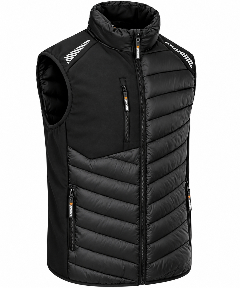 Bild 1 von PROCERA Arbeitsweste 'VESTO' gefüttert mit Softshell-Einsätzen (Schwarz/Grau) [Gr. wählbar]