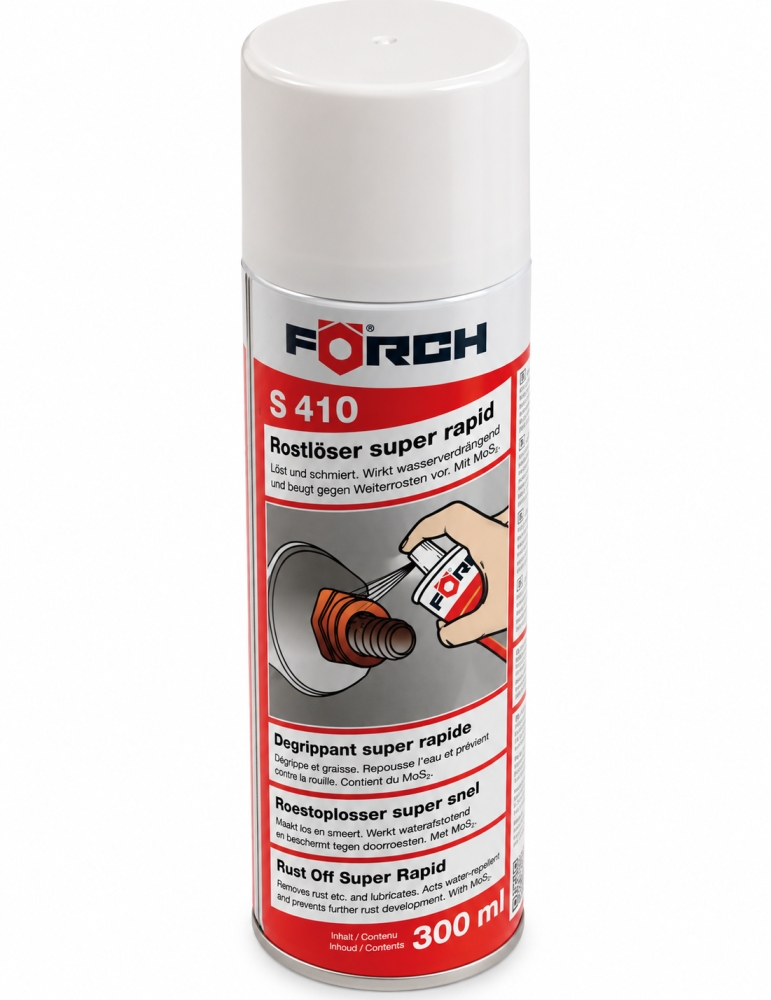 Bild 1 von FÖRCH Rostlöser 'Super Rapid S410' (300 ml, mit MoS₂, wasserverdrängend & schmierend) 67000026