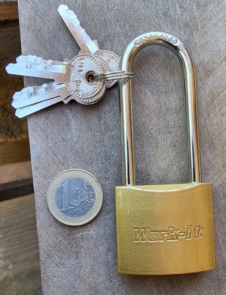 Bild 1 von Vorhängeschloss inkl. 5 Schlüssel (Gr. wählbar)  / (Art) 105mm (lang)