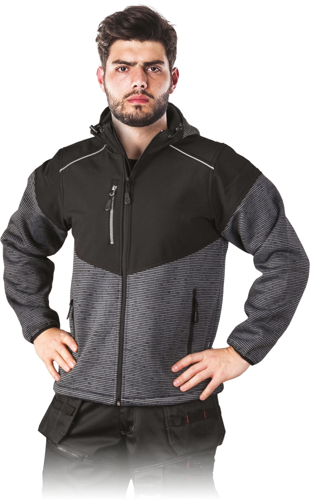 Bild 1 von L.HOLLMAN Übergangs-Arbeitsjacke 'HERRING' (Softshell, 280 g/m², Schwarz) [Gr. wählbar]