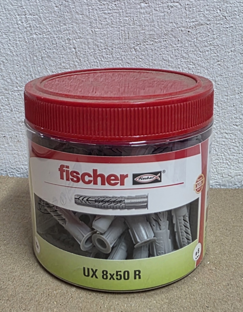Bild 1 von 75x FISCHER Universaldübel 'UX 8 x 50 R' in Runddose