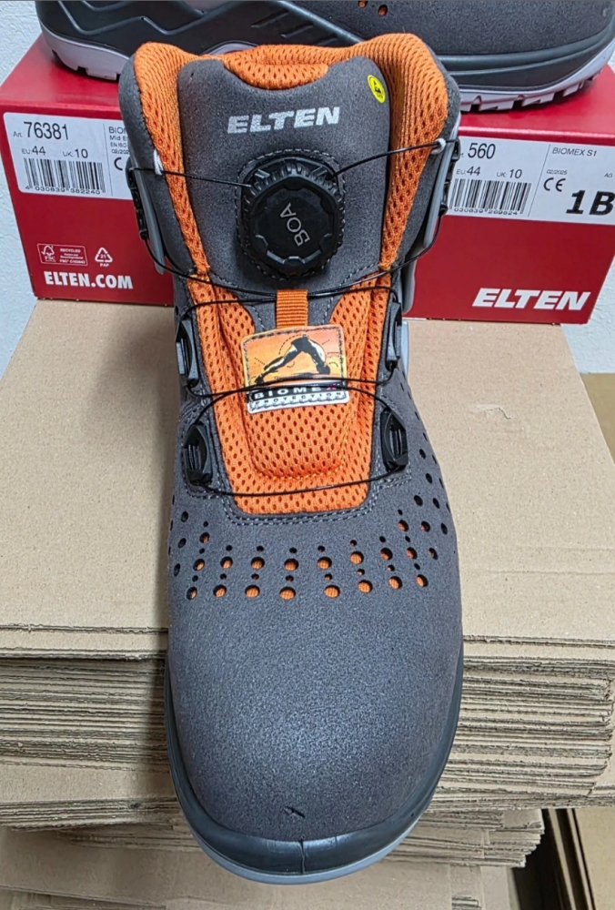 Bild 1 von ELTEN Sicherheitsschuhe Drehverschluss 'Biomex BOA S1PS' Grau-Orange (Gr. 38-47)