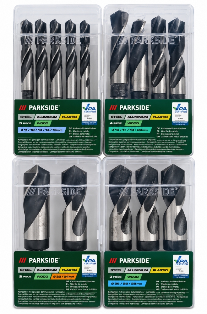 Bild 1 von PARKSIDE XL Karbonstahl Metallbohrer Satz mit HSS Spitze [zum auswählen: 11-28mm]