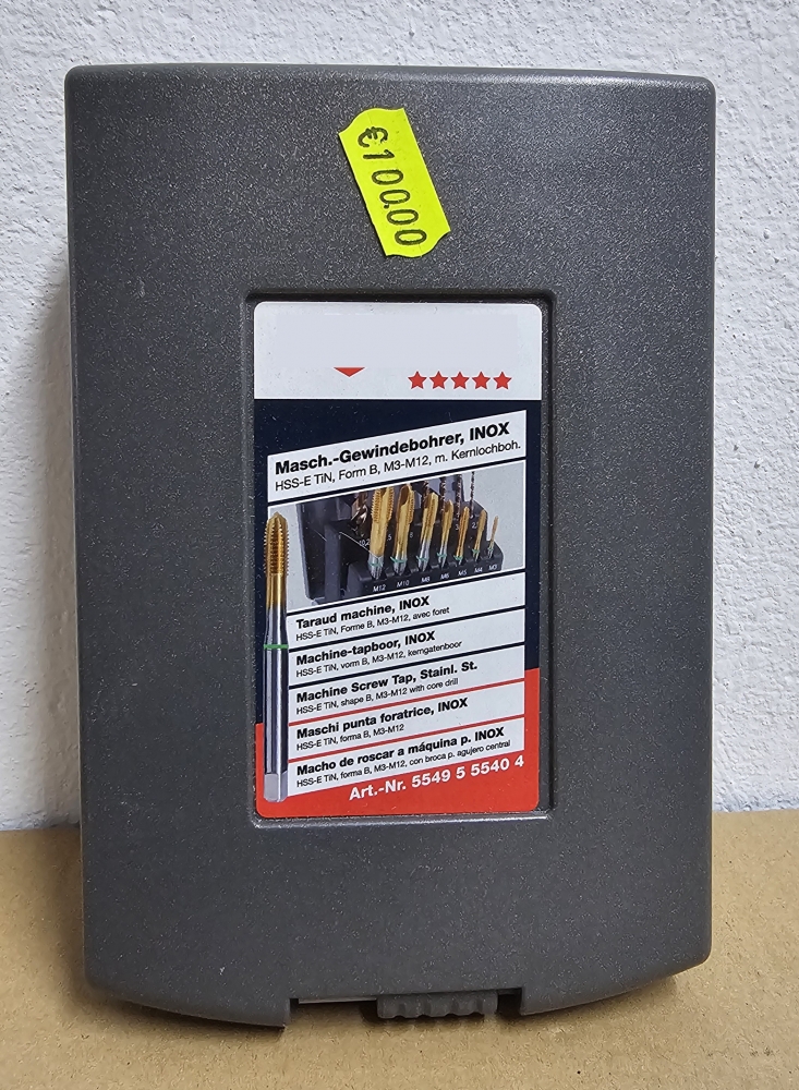 Bild 1 von PERFORMANCE Maschinengewindebohrer-Satz M3-M12 (HSS-E TiN, Form B, Inox)