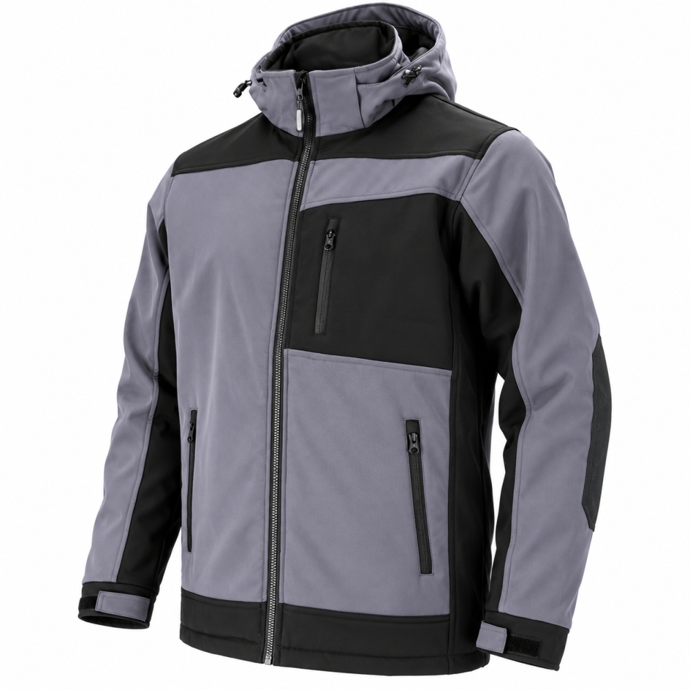 Bild 1 von FORECO Winter-Softshell-Schutzjacke „WSH“ (260 g/m², Schwarz/Grau) [Gr. wählbar]  / (Art) XL