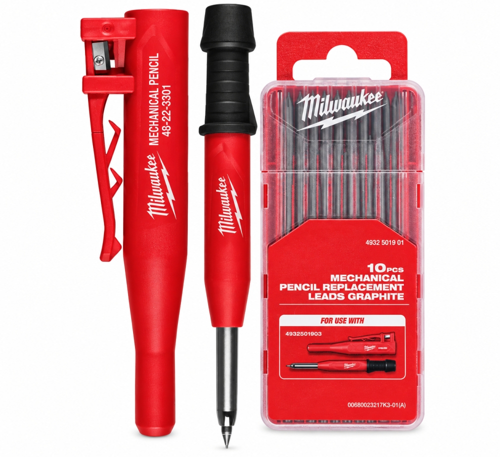 Bild 1 von MILWAUKEE Tiefloch-Baumarker mit 10 Graphitminen (2,8 mm)
