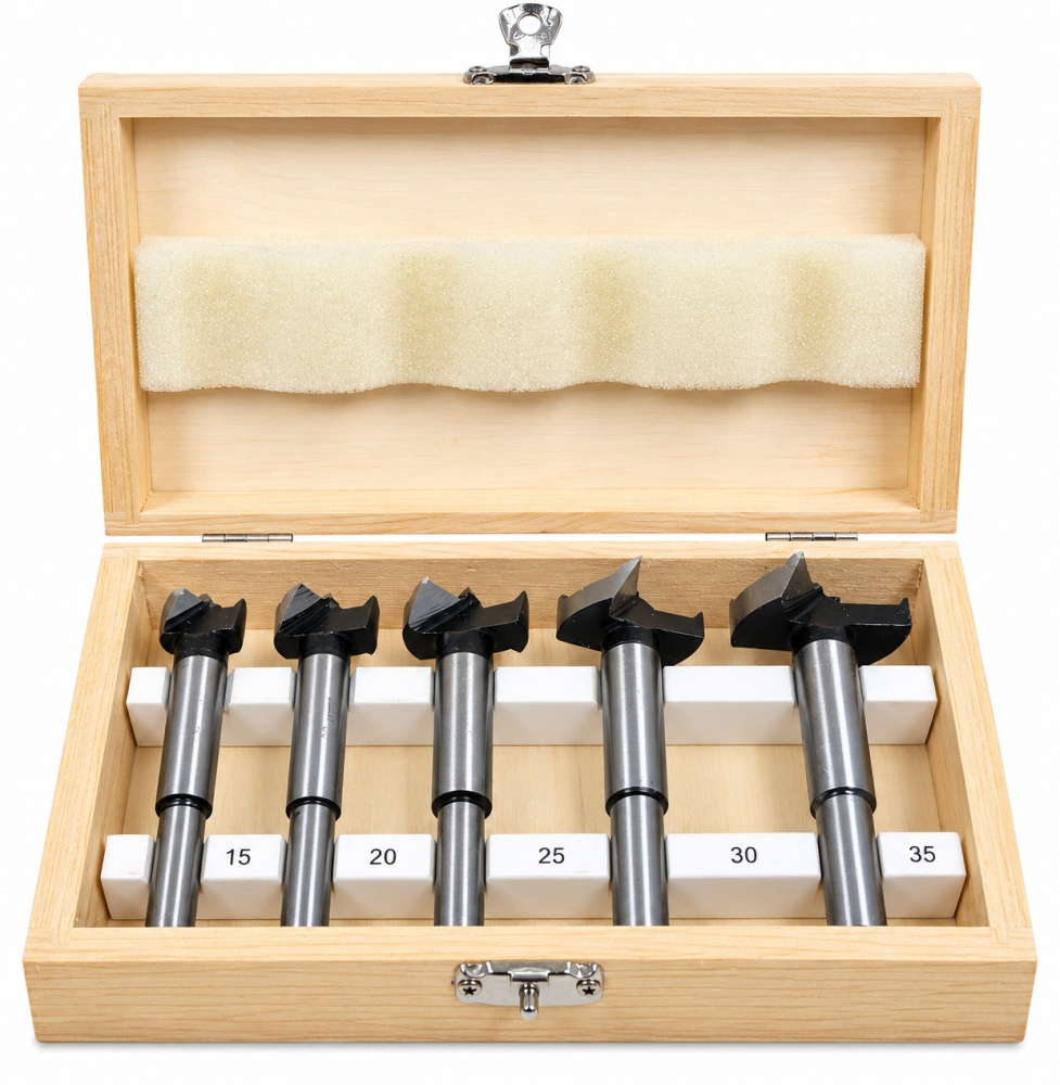 Bild 1 von BEAST Forstnerbohrer-Satz Holzbohrer (5-teilig, Ø 15–35 mm, 8 mm Schaft) 440150