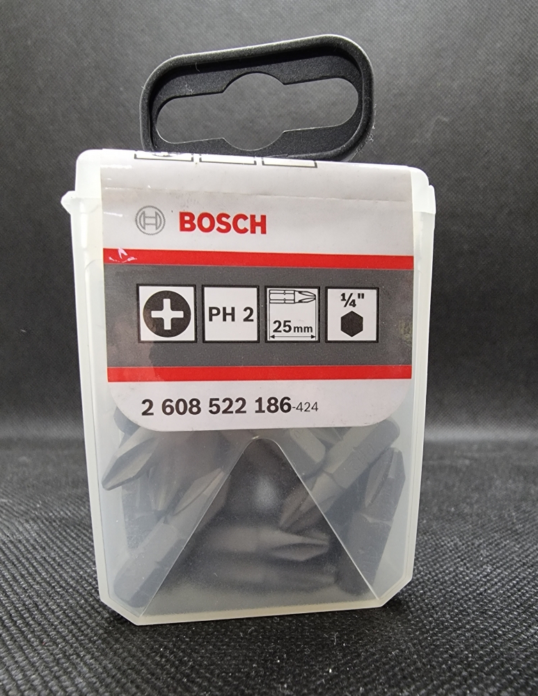 Bild 1 von 25x BOSCH PH2 Schrauberbits 'Extra Hard' (25mm, 1/4