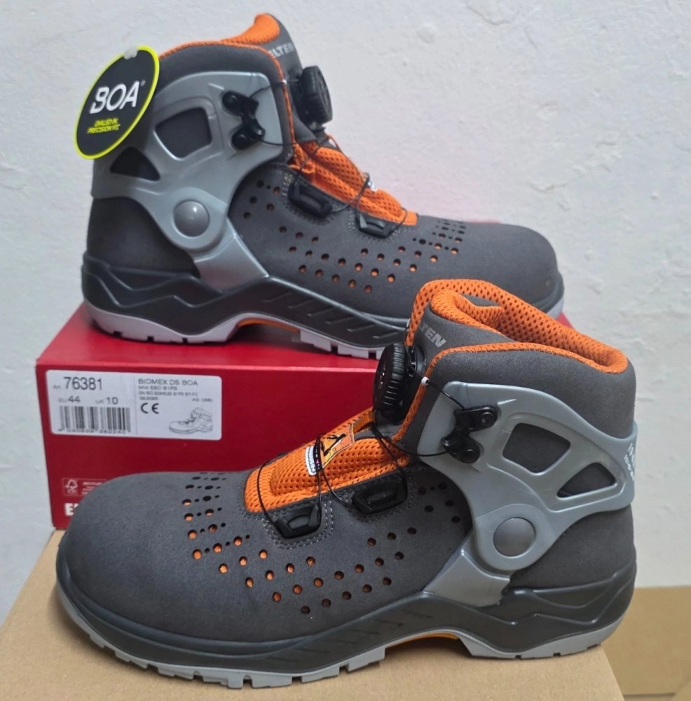 Bild 1 von ELTEN Sicherheitsschuhe Drehverschluss 'Biomex Boa S1PS' Grau-Orange (Gr. 38-47)  / (Art) 41