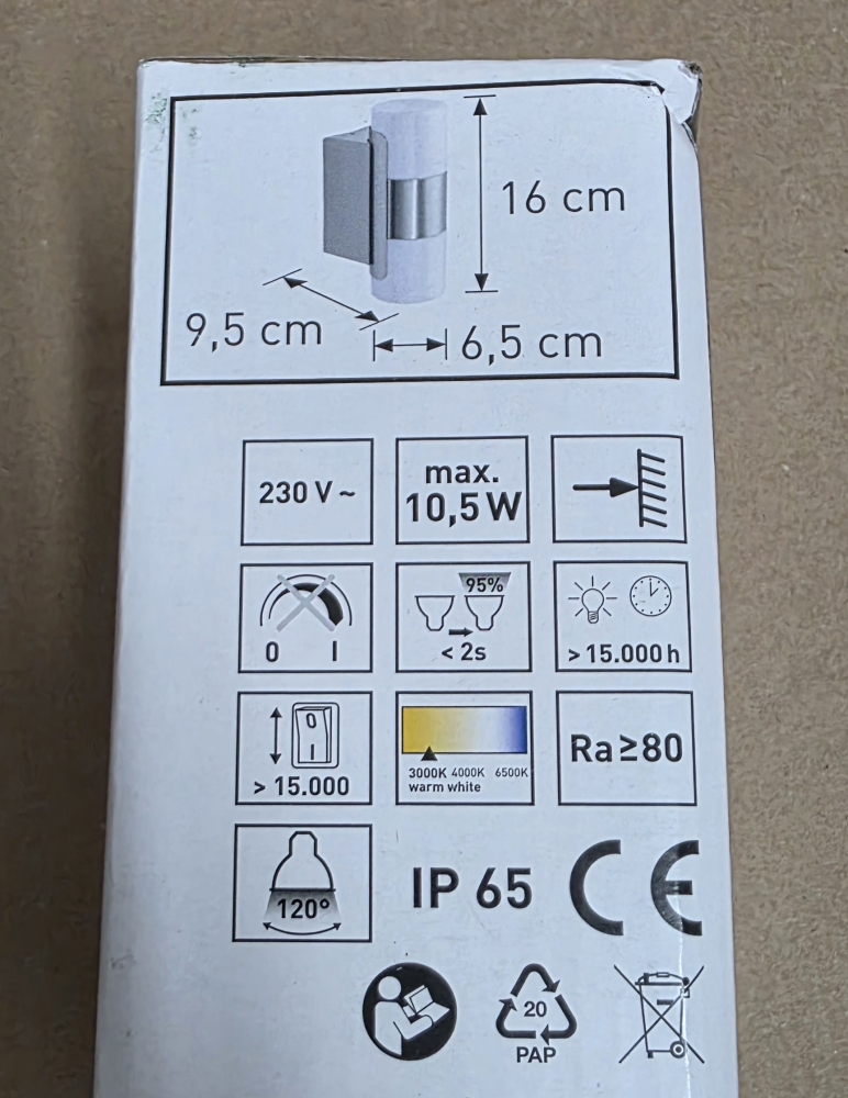 Bild 1 von OBI Aussenwandleuchte LED Up Down (2 x 5,25W) 'Survia'