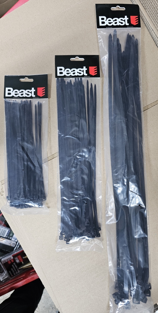 Bild 1 von BEAST Kabelbinder schwarz [zum auswählen]  / (Art) 50 Stück - 190 x 4,7mm