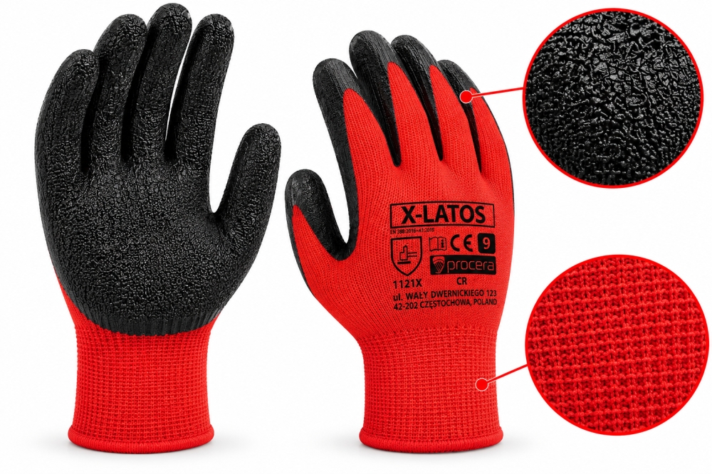 Bild 1 von PROCERA Arbeitshandschuhe Latexbeschichtet 'X-Latos' [zum auswählen]  / (Art) Gr. 8 - 12 Paar