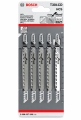 5x BOSCH Stichsägeblätter 'T301CD Clean for Wood' HCS für Holz (117 mm) 2608637590