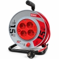 EMOS Kabeltrommel mit 4 Steckdosen für Innenbereich (15 m, 2300 W, 3G1,0 mm²)