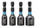 MAKITA Steckschlüssel-Bitsatz 'Black Impact' (4-teilig, SW 6 8 10 13 x 50 mm)