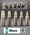 WERA Torx mit Loch-Satz T10 15 20 25 30 - 1/4 Zoll x 25mm
