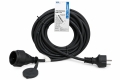 UNITEC Verlängerungskabel 12M SCHWARZ für Außenbereich (IP44, H05RR-F 3G1,5 mm²) 312121