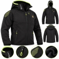 Bild 1 von PROCERA Softshelljacke 'VALOR' mit Kapuze, Fleece-Innenfutter, Schwarz/Limette [Größe wählbar]
