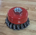 Draht-Topfbürste gezopft (Ø 75mm, M14 Gewinde)