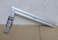 STAHLKAISER Aluminium Schreiner-Winkel (25cm, metrisch, mit Wasserwaage)