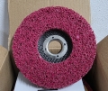 Bild 2 von 10x Hartvlies-Reinigungsscheibe (Ø 125 x 22,23 mm) 'Nylon / Keramik Red'