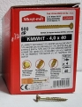 500x Torx Holzschrauben (4,0 x  40mm) Fräsrippe Fräskopf