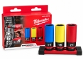 Bild 1 von MILWAUKEE SHOCKWAVE Felgen-Schlagnuss-Satz (3-teilig, 1/2', SW 17/19/21 mm, Magnetschiene) 493249337