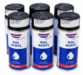 Bild 1 von PRESTO Acryllackspray Tiefschwarz glänzend (RAL 9005) [Menge wählbar]  / (Art) 6 Dosen (400ml)