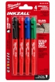 MILWAUKEE INKZALL Permanentmarker-Set (4-teilig, Schwarz/Rot/Blau/Grün) 48223106