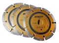 KINZO 3x Diamanttrennscheiben (Ø 125 x 22,23 mm) für Stein & Beton
