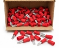 Bild 1 von 500x Flachsteckzunge isoliert rot (2,8mm) Kabelquerschnitt 0,25-1,0mm²