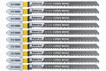 10x TWERCS Stichsägeblätter (T101AOF BIM) Kurvenschnitt Clean für Hartholz / Laminat