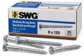 25x SWG Holzschrauben 8 × 120 mm Sechskantkopf (DIN 571, Stahl verzinkt)