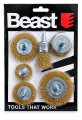 BEAST Drahtbürsten Set mit Schaft (6-teilig)