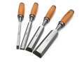 LUX-TOOLS Stechbeitel Satz (4-teilig, 6 / 12 / 18 / 24mm)