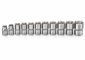 VIGOR Steckschlüssel Satz 3/8 Zoll kurz (10-teilig)