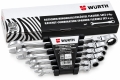 WÜRTH ZEBRA Ratschen-Ring-Maulschlüssel Satz mit Gelenk (6-teilig, SW 8-19mm) 